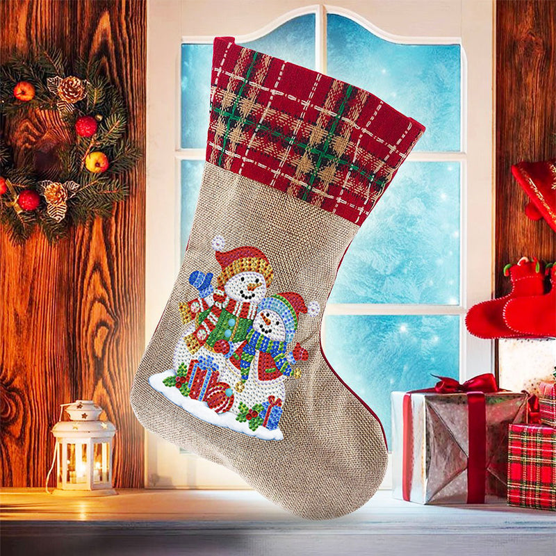 BowLift | 5D Diamond Painting Xmas Rhinestone Socks Embroidery Mosaic Gift Bag
