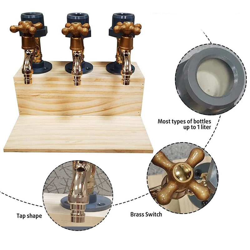 BowLift | Liquor Alcohol Whiskey Wood Dispenser
