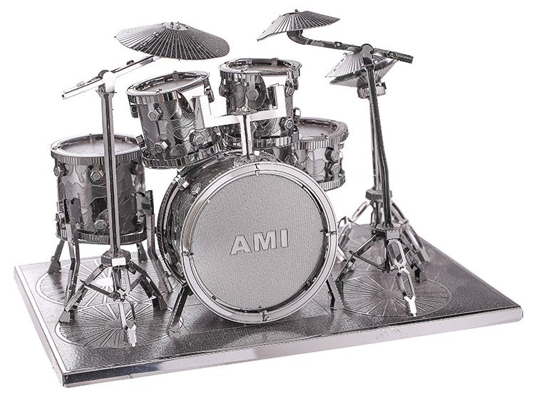 BowLift | 3D Metal Craft Cast Drum Set Puzzle, with Sophisticated Laser Cut, Best Gift for Kids and DIY Fan