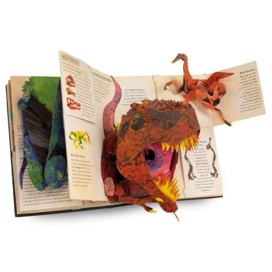 BowLift | DinoWorld 3D Pop-Up Book | Prehistoric Dinosaurs & Sea Monsters | Hardcover