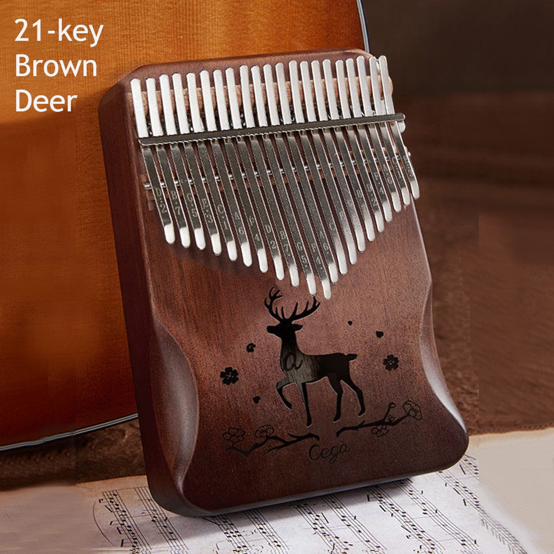 BowLift | Portable Kalimba, with 21 Keys & Solid Wood Board, for Kids, Adult, Beginners, Professional