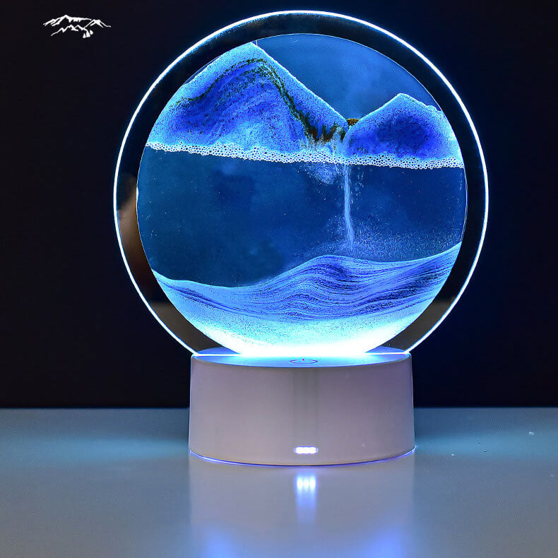 BowLift | Creative Round Hourglass Quicksand 3D LED Night Light Table Lamp