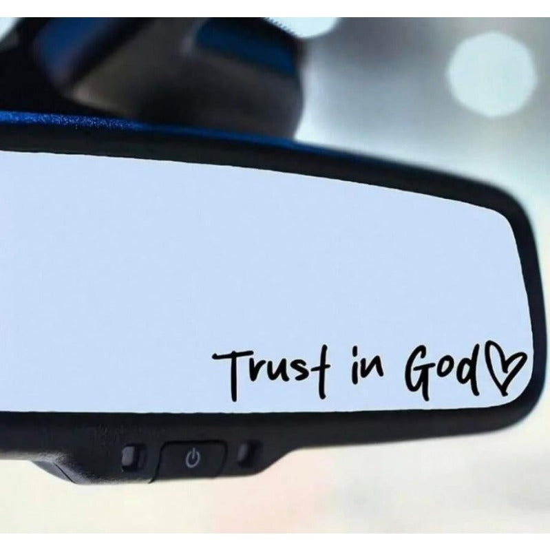 BowLift | “Trust in God” Rear-View Mirror Decal