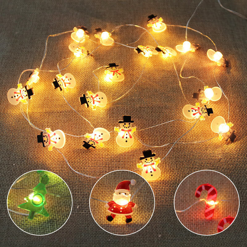 BowLift | Christmas Elk Snowman Decoration LED Copper Wire String Lights