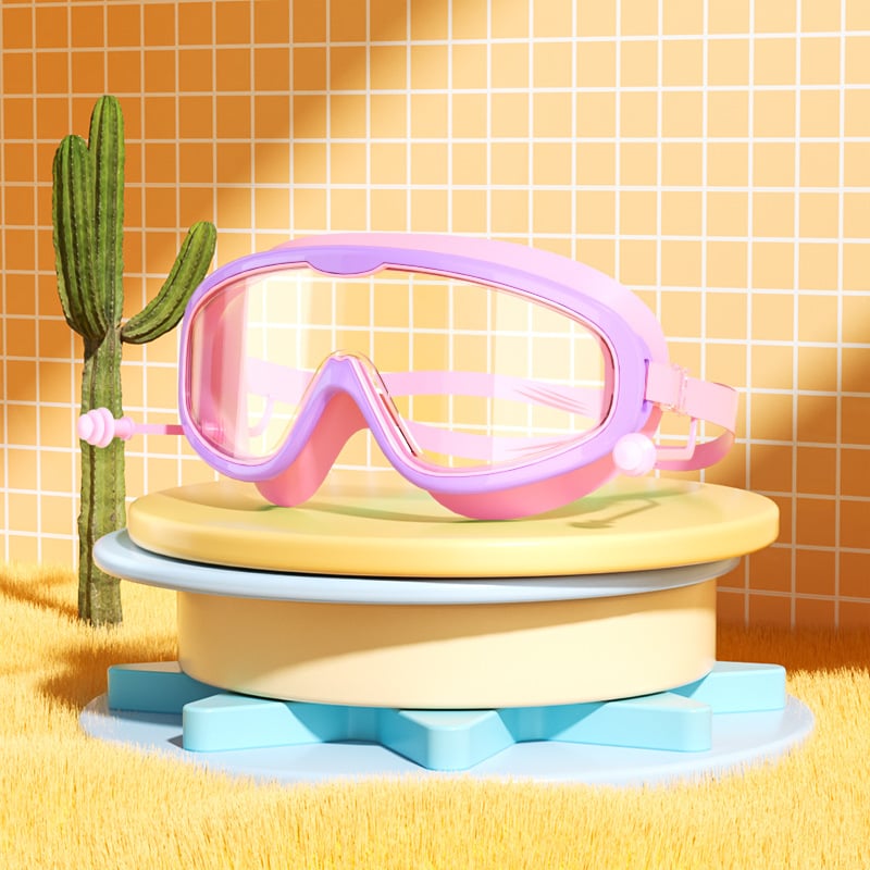 BowLift | HD children's large frame waterproof and anti-fog swimming goggles