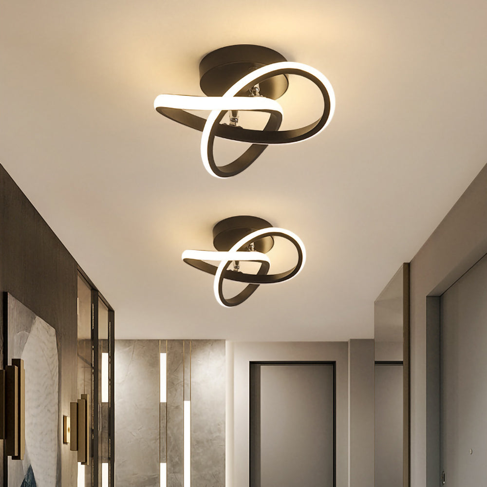 BowLift | Ceiling Light with LED Black Metal Frame