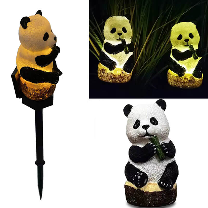BowLift | Solar resin panda outdoor waterproof patio decoration ground light