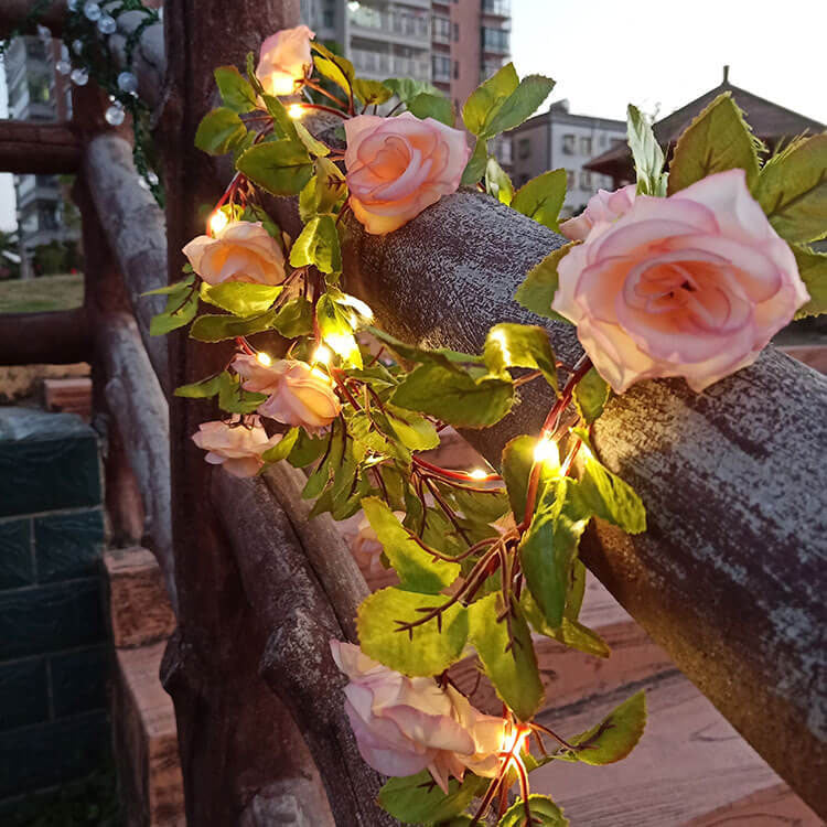 BowLift | Solar Outdoor Waterproof Shockproof Rose Outdoor LED String Lights