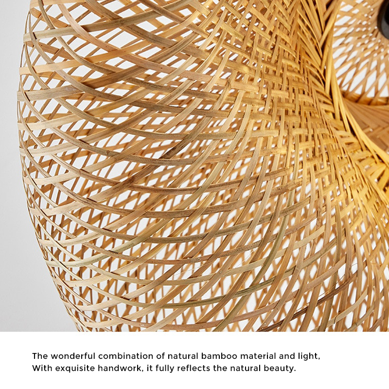 BowLift | Rattan Woven Bamboo - Pendant Light - Led - Light