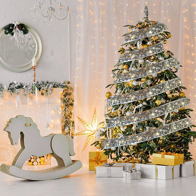 BowLift | Christmas LED Copper Wire Lights Ribbon Lights Bow Tie Ribbon Lights String Props Decorative Lights