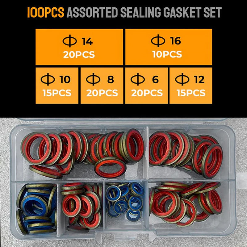 BowLift | 100pcs/245pcs Assorted Sealing Gasket Set