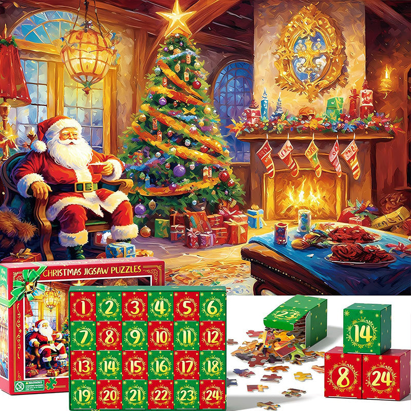 BowLift | 1000PCS Christmas Jigsaw Puzzles Advent Calendar - Christmas Gift