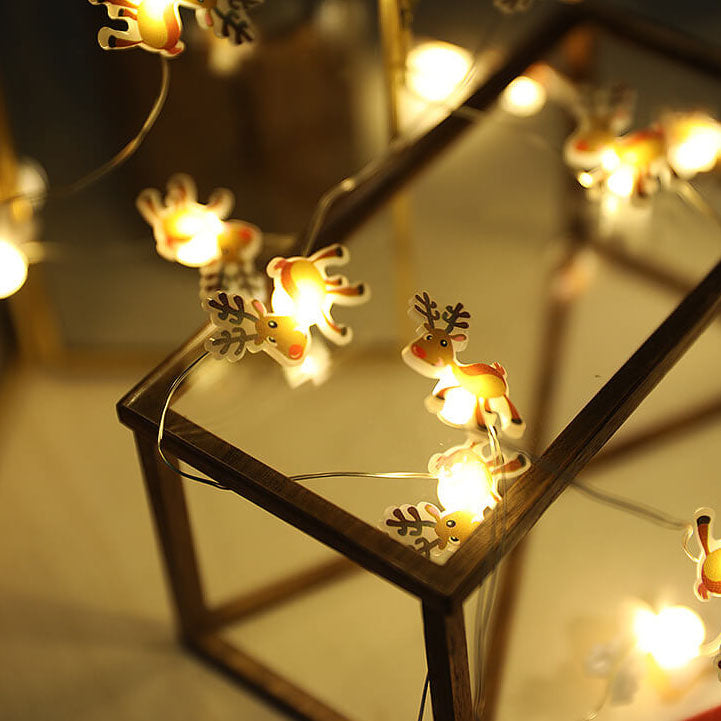 BowLift | Christmas Elk Snowman Decoration LED Copper Wire String Lights