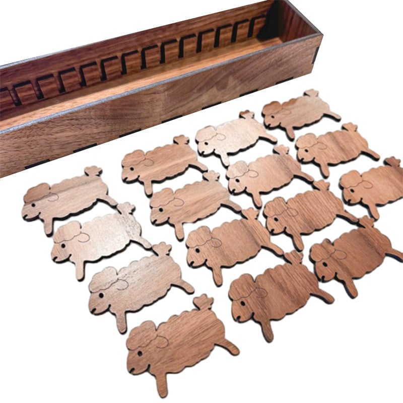 BowLift | Embroidery Thread Organizer | Wooden Bunny Bobbin Set | 16-Piece | Storage Corral Included