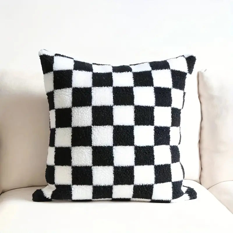 BowLift | Checkerboard Faux Fur Pillowcase