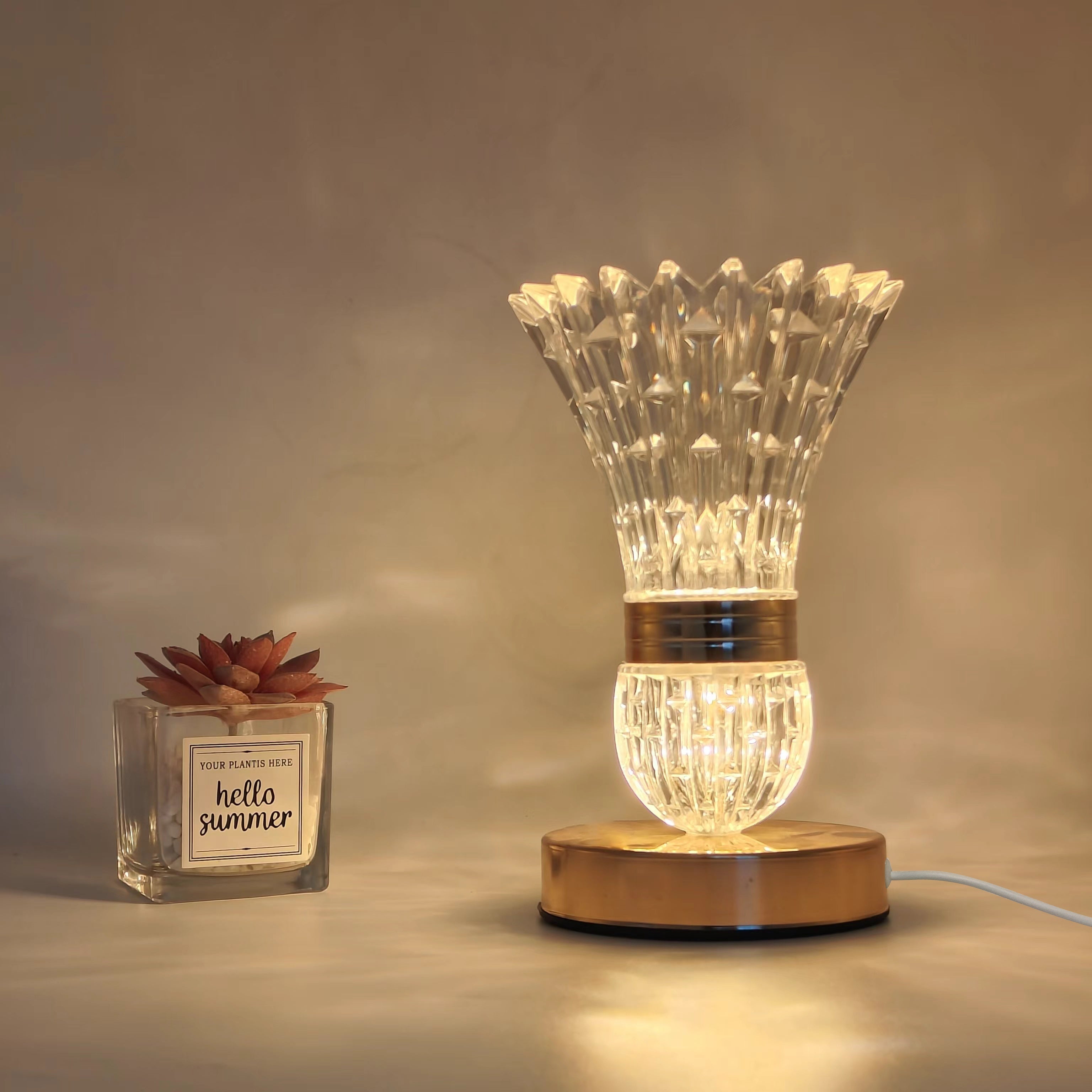 VaseLight - LED Crystal Table Lamp with Dimmable Atmosphere Bowlift