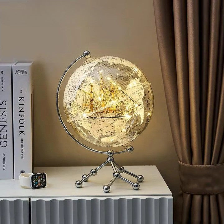 BowLift | Golden Sail World Map Decor LED Light