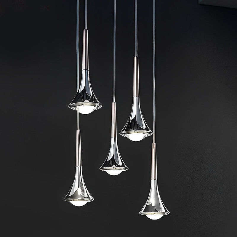BowLift | CascadeLight - Water Drop LED Pendant for Staircases