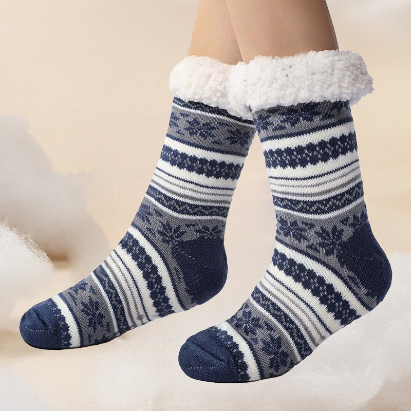 BowLift | Snowflake Ultra-thick Cashmere Slipper Home Socks