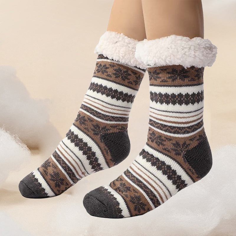 BowLift | Snowflake Ultra-thick Cashmere Slipper Home Socks