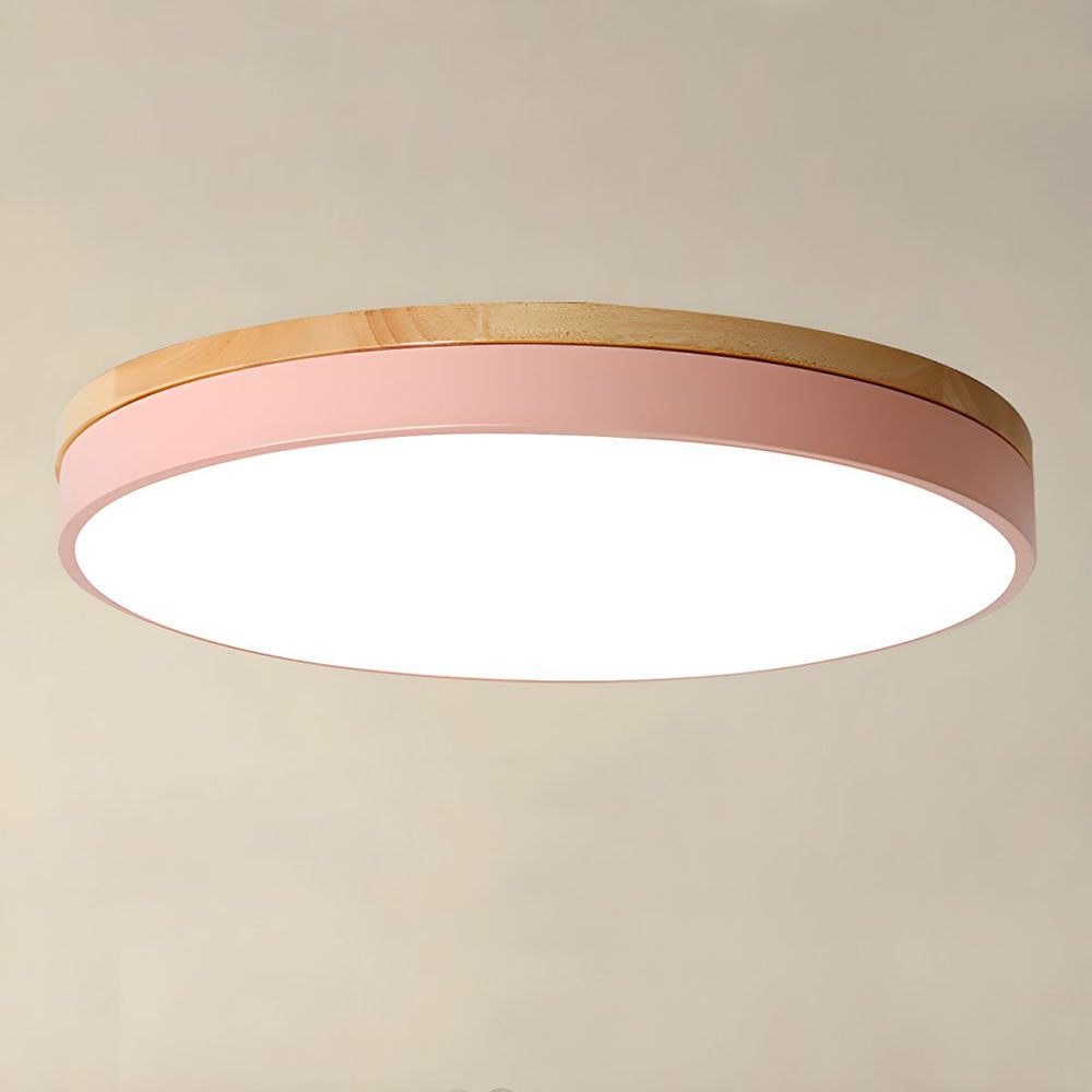 BowLift | Ceiling Light Modern Wood LED Flush Fitting