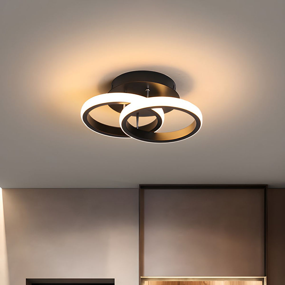 BowLift | Ceiling Light with LED Black Metal Frame