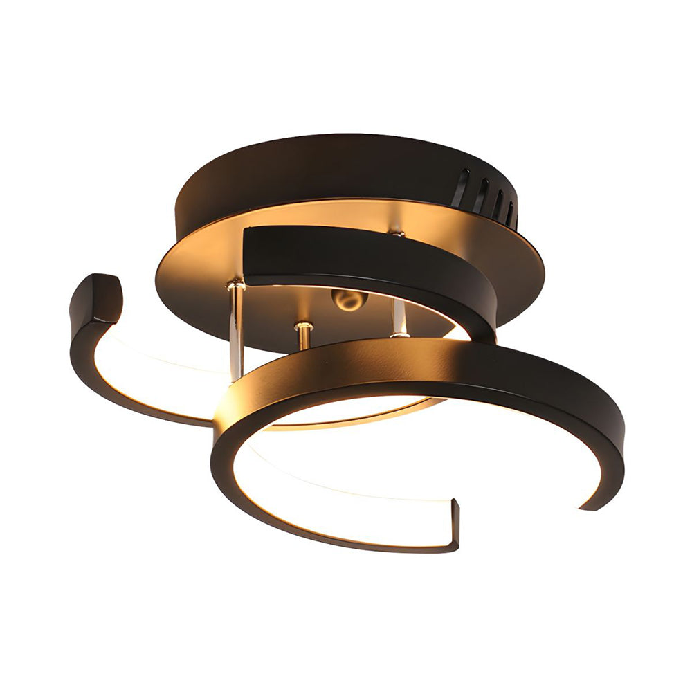 BowLift | Ceiling Light with LED Black Metal Frame