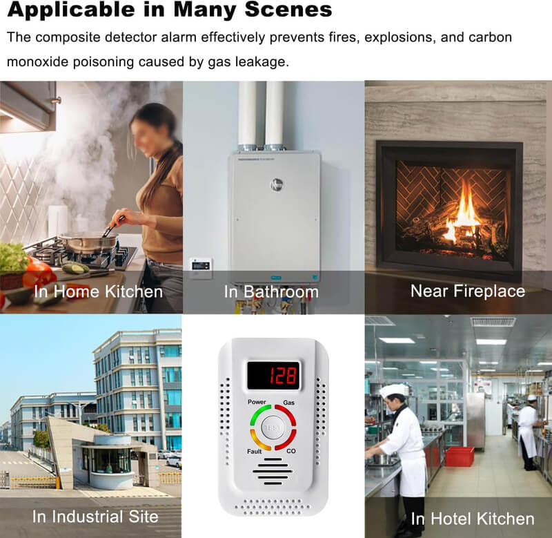 BowLift | Gas Leak Carbon Monoxide CO2 Detector Alarm for Home