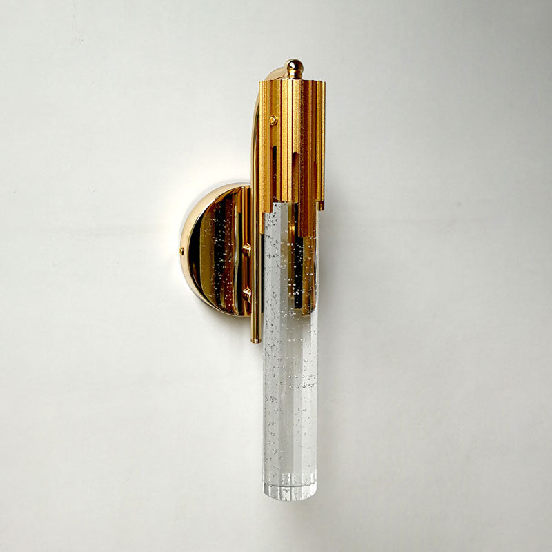 BowLift | Crystal Gold Wall Mounted Lamp Tube LED Contemporary Wall Light for Living Room