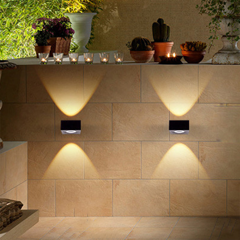 BowLift | Aluminum Rectangle RGB Wall Lighting Simple Black/Brushed Silver Single/Dual-Sided LED Wall Mounted Light for Corridor