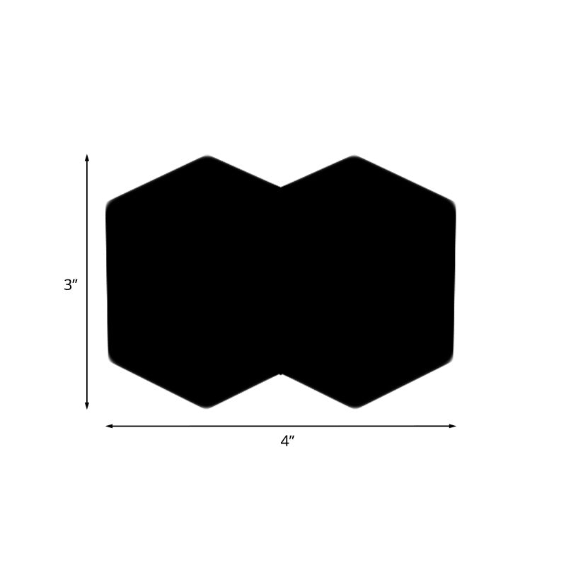 BowLift | Modern 2/3/4-Light LED Ceiling Light Black Hexagon Wall-Mounted Light with Aluminum Shade, RGB Colors Light