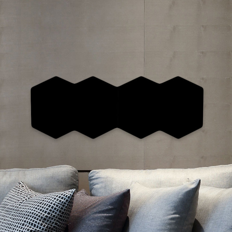 BowLift | Modern 2/3/4-Light LED Ceiling Light Black Hexagon Wall-Mounted Light with Aluminum Shade, RGB Colors Light