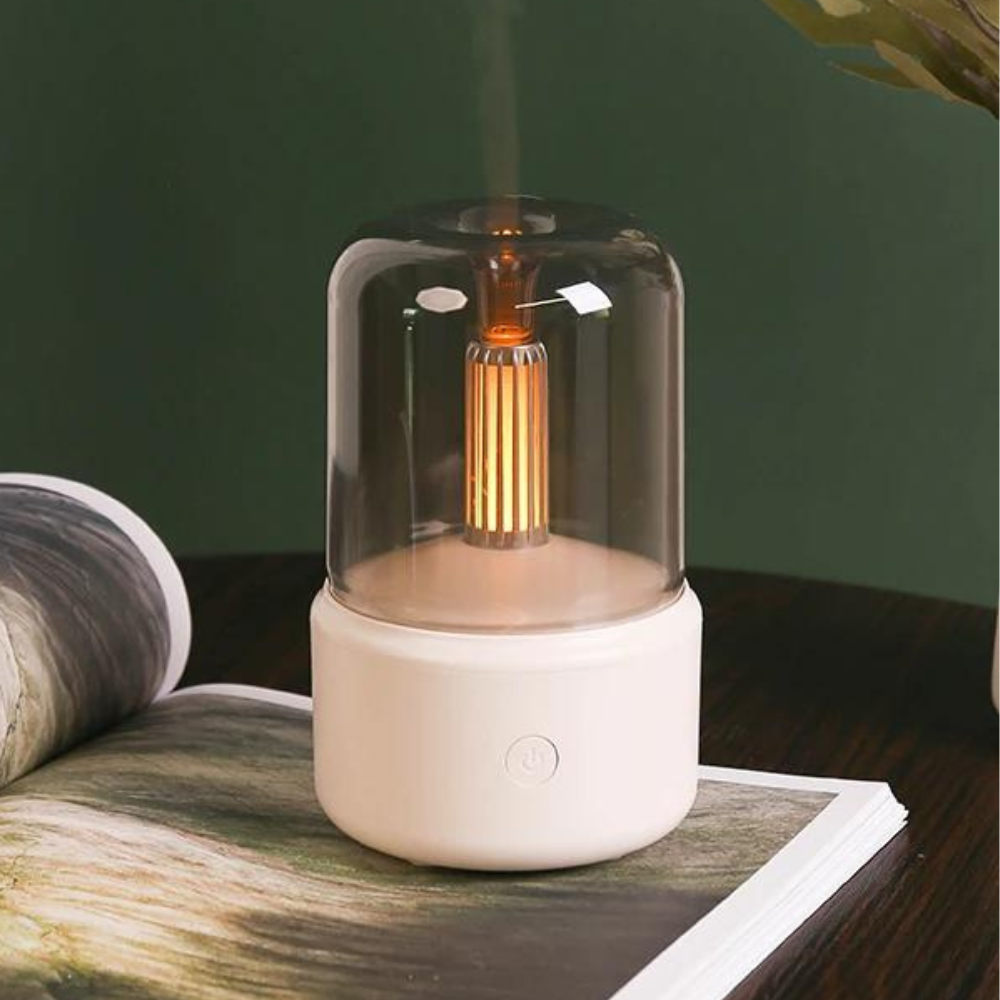 BowLift | Retro Aroma Diffuser with Night Light - USB Essential Oil Air Humidifier for Home and Office