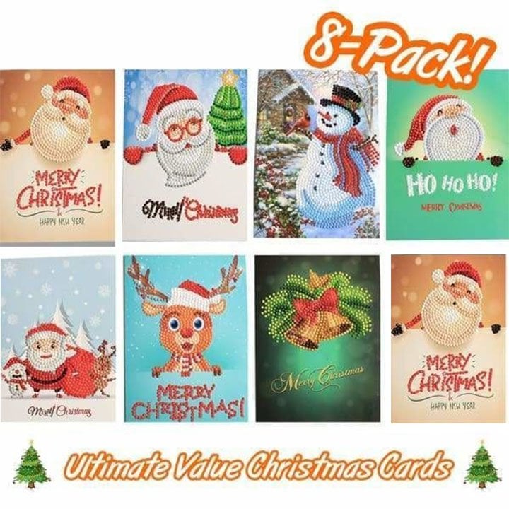 BowLift | 5D Diamond Painting Christmas Cards New Arrival (8 Pack)