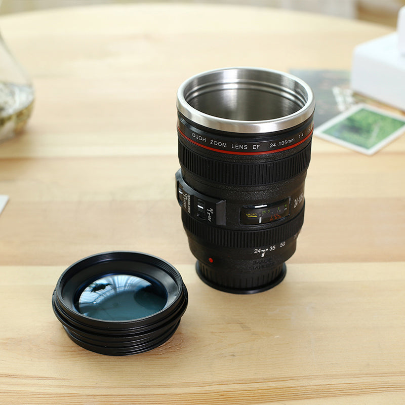 BowLift | Camera Lens Inspired Insulated Cup Coffee Mug