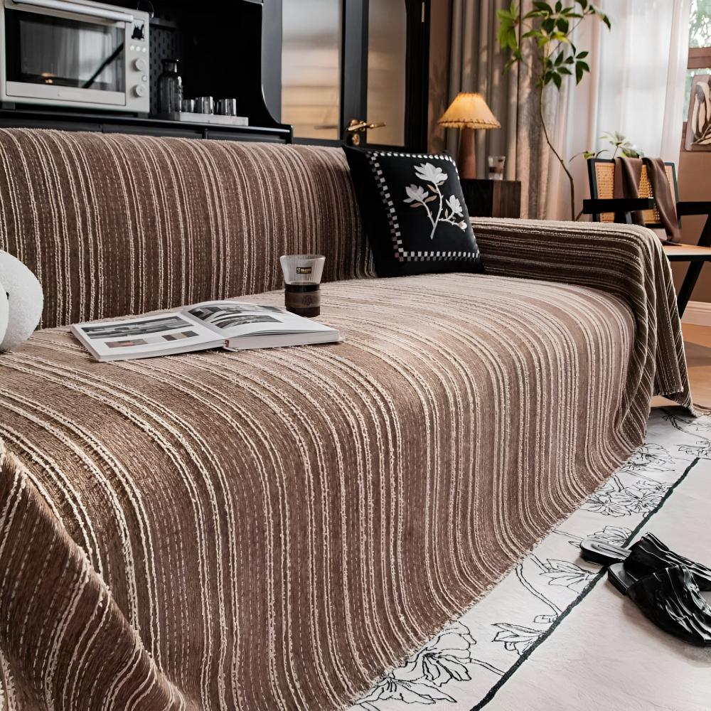 BowLift | Regal Stripes Chenille Sofa Cover