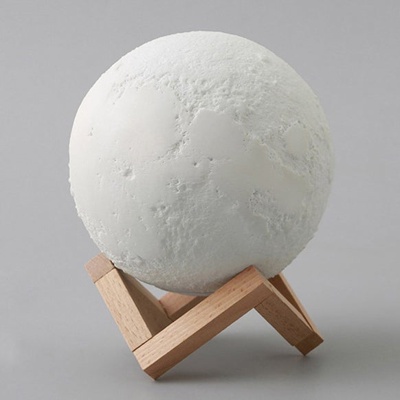 BowLift | Creative Mini Rechargeable 3D Printed Moon 1-Light LED Table Lamp