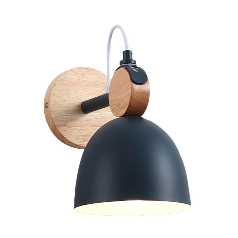 BowLift | Metal Bowl Shade Wall Light Lamp Children's Room Shop 1 Head Macaron Style Wall Light