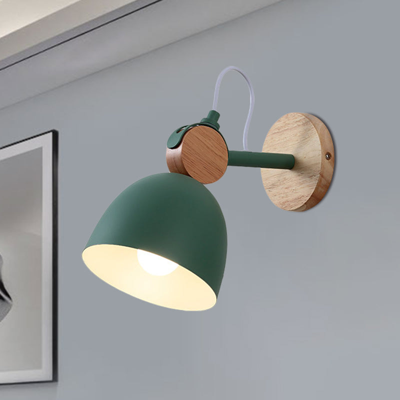 BowLift | Metal Bowl Shade Wall Light Lamp Children's Room Shop 1 Head Macaron Style Wall Light