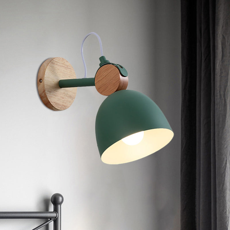 BowLift | Metal Bowl Shade Wall Light Lamp Children's Room Shop 1 Head Macaron Style Wall Light