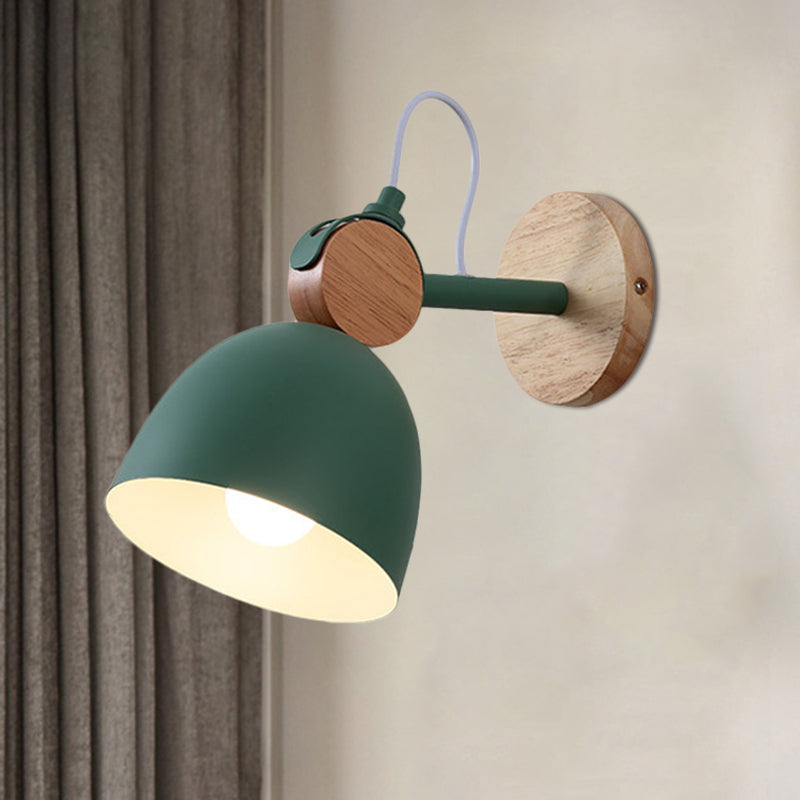 BowLift | Metal Bowl Shade Wall Light Lamp Children's Room Shop 1 Head Macaron Style Wall Light