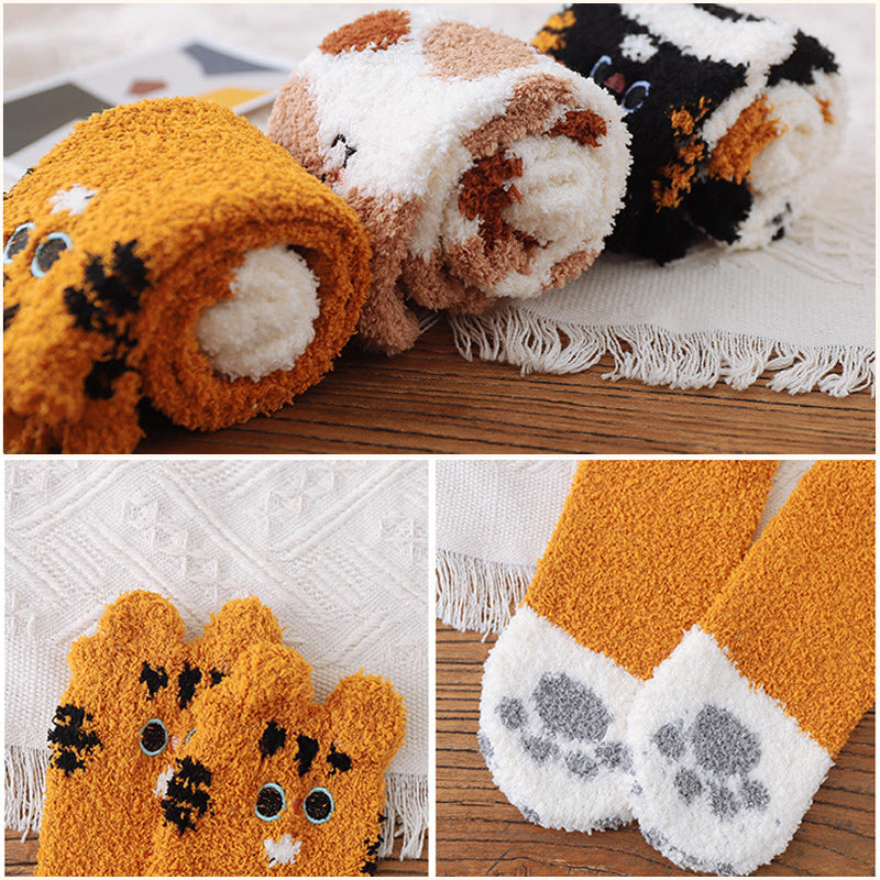 BowLift | Fuzzy Socks with Cat Paws