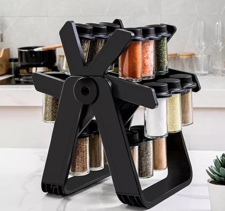 BowLift | Innovative spice rack with 360° rotating function and jars for fresh spices