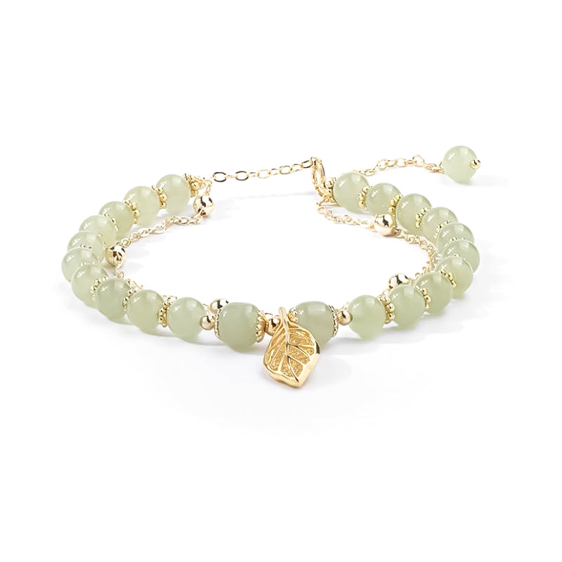 BowLift | Hetian Jade Bracelet with Leaf