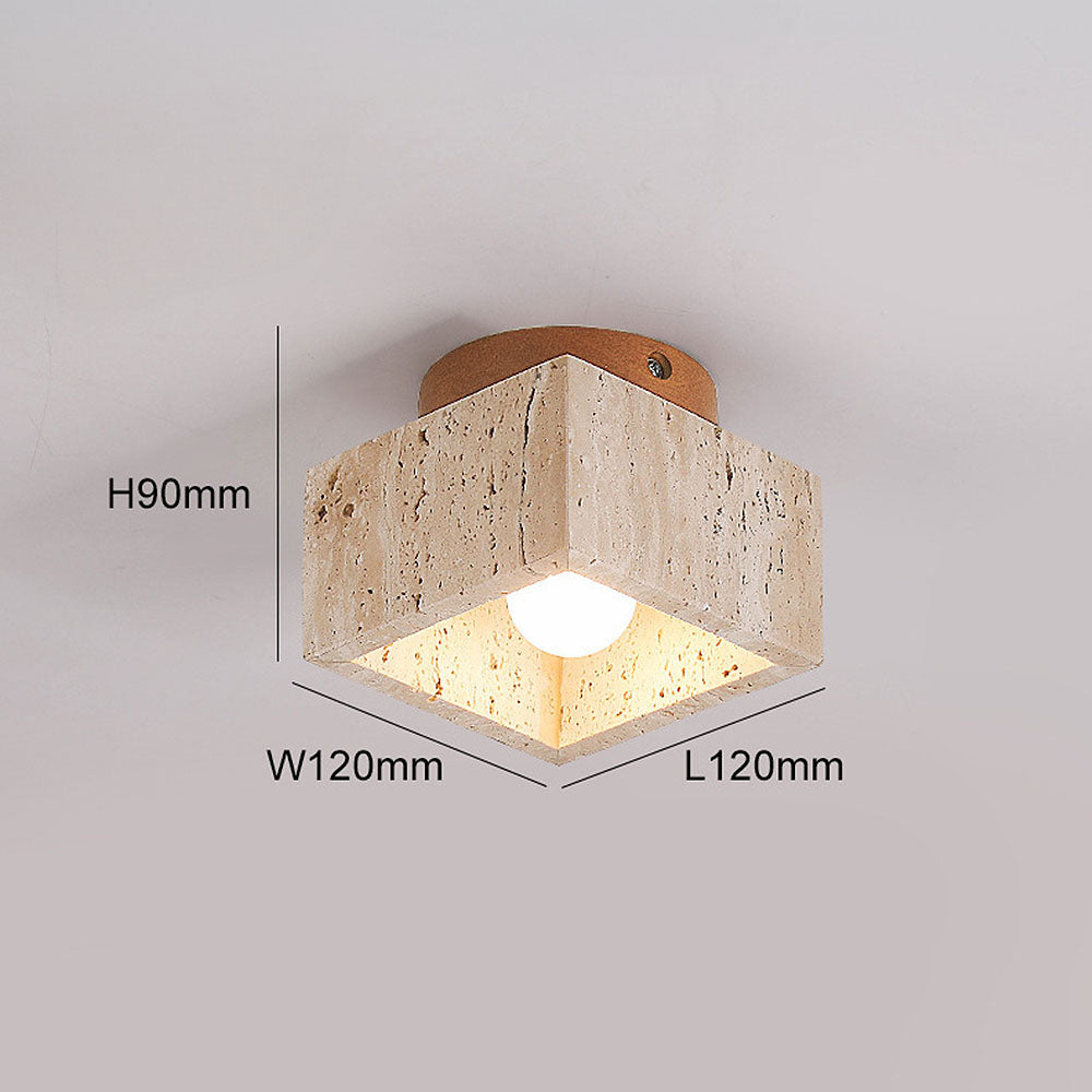 BowLift | Ceiling Light Wood Cylinder Flush Mount Fixture