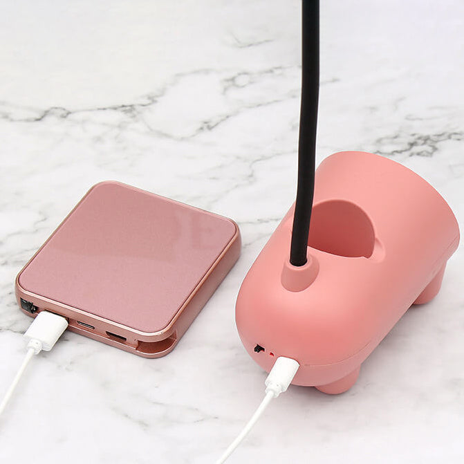 BowLift | LumoBun Table Lamp – Cute LED Desk Lamp with Pen Holder and USB Connection