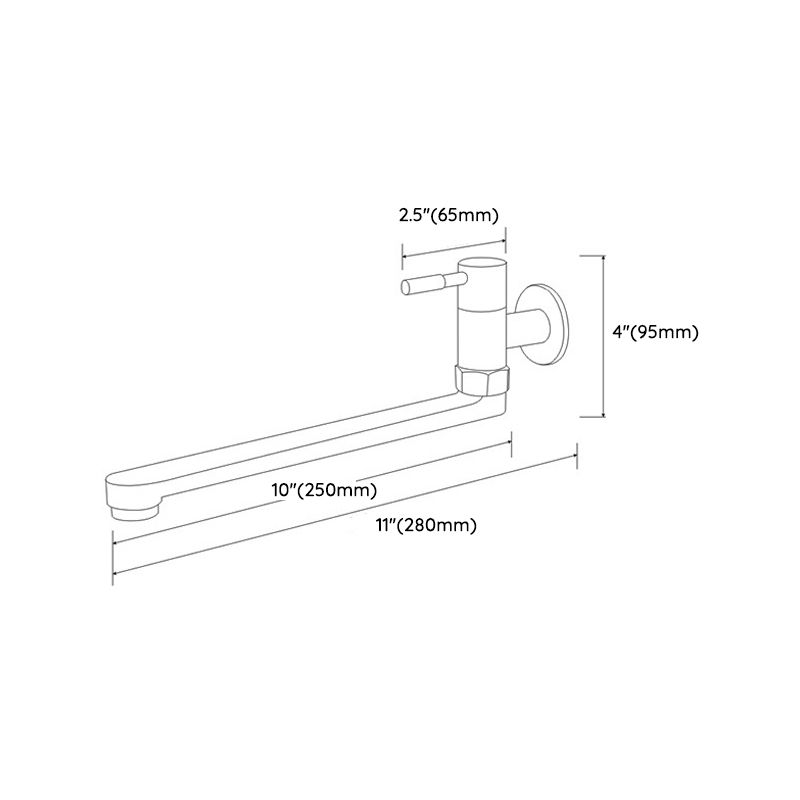 BowLift | Kitchen faucet pot filling valve single handle swivel stainless steel kitchen faucet