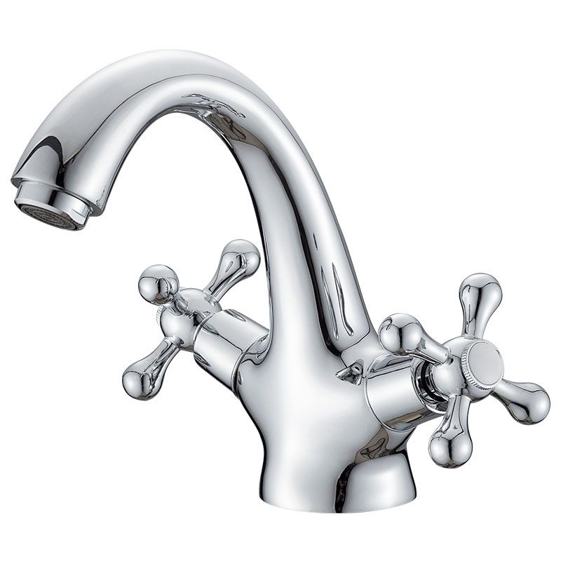 BowLift | Industrial Widespread Bathroom 2 Faucet Cross Handles Sink Faucet
