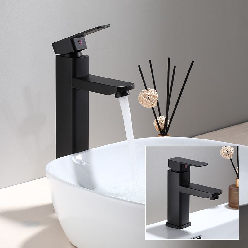 BowLift | Industrial Bathroom Faucet Stainless Steel Lever Handles with Water Hose Sink Faucet