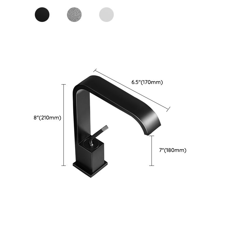 BowLift | Waterfall Spout Widespread Sink Faucet Modern Metal Widespread Sink Faucet